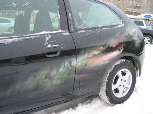Вид на гору Фудзияма. Mitsubishi - Mirage.