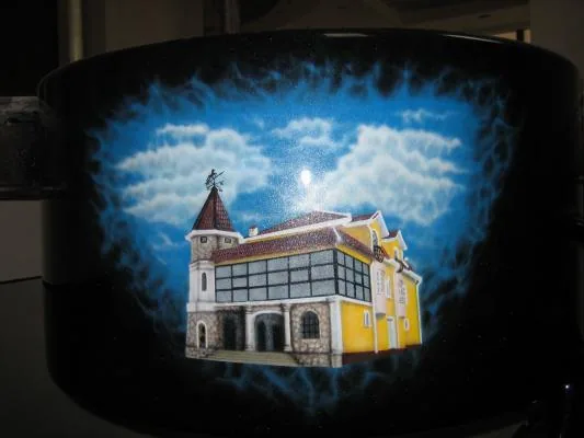 рисунок здания  бара