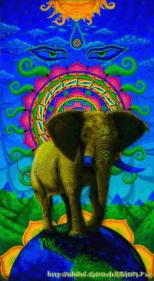 Elephant (acril on canvas) 2.8 m x 1.5m